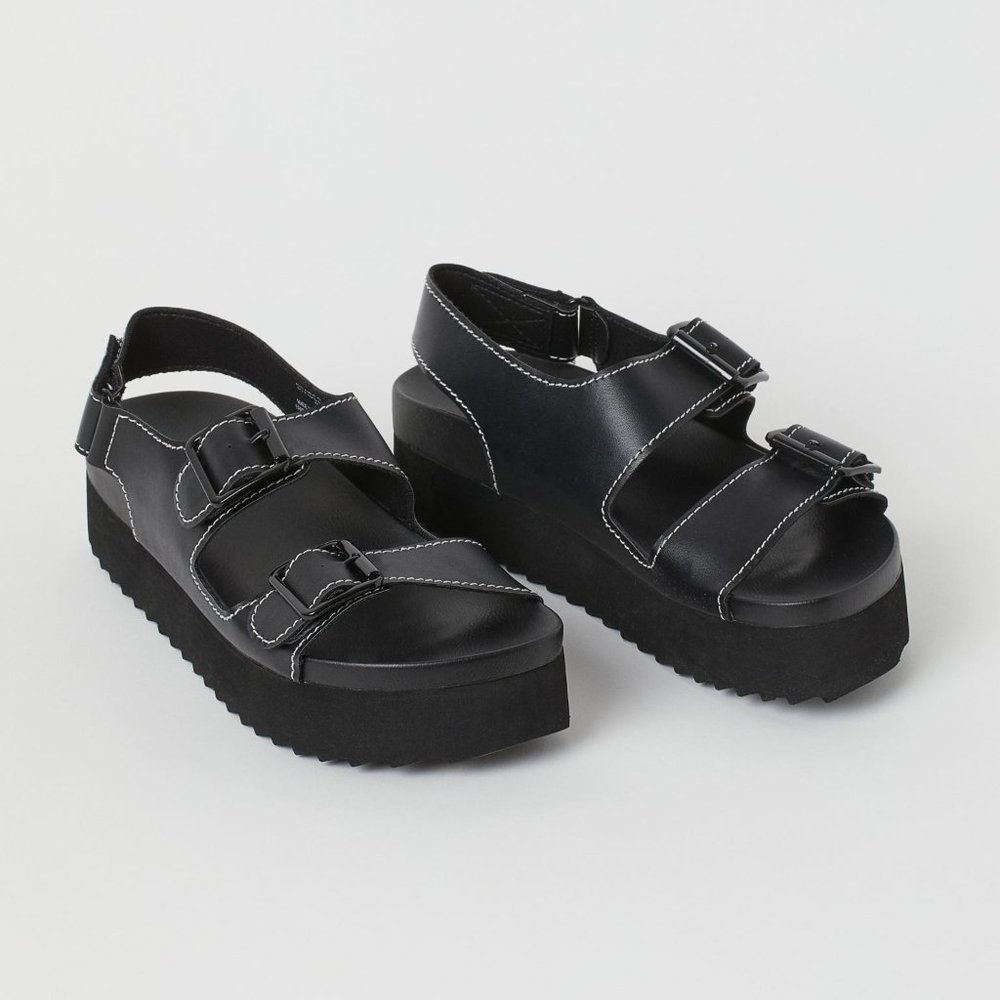 H&M Divided Platform Sandals, Size 8